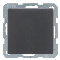 Розетка Berker Qx 47516086 із захистом контактів із заземленням та з кришкою (антрацит)