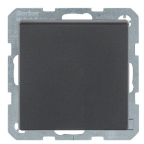 Розетка Berker Q.x 47516086 с защитой контактов с заземлением и с крышкой (антрацит)