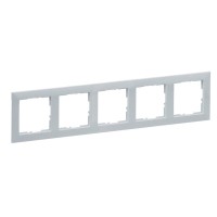 Рамка 5-постовая Legrand SUNO (алюминий) 721515