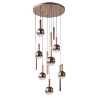 Підвісний світильник, люстра Italux PND-24038-12A-COPP Camino LED 12x60W 3000K 2469Lm IP20 мідний