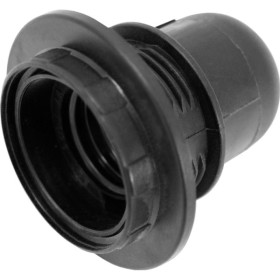 Пластиковый патрон E.Next Е27 с гайкой и стопором черный (s9100044)