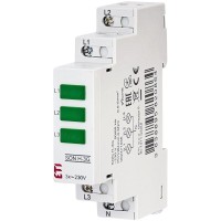 Трехфазный индикатор наличия напряжения ETI 002471556 SON H-3G (3x зеленый)