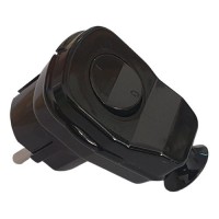 Штепсельная вилка с выключателем SEZ WT-L CZ 16А черная