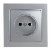 Розетка Nilson Thor срібло 1-на без заземлення ( 27131015 )