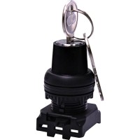 Трипозиційний поворотний перемикач із ключем ETI 004771380 EGK3-ZXZ-C без фіксації 1-0-2 45° (чорний)