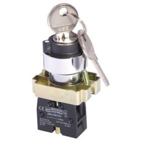 Кнопка поворотная 2-позиционная Аско-Укрем XB2-BG41 (0-I) с ключом (A0140010011)