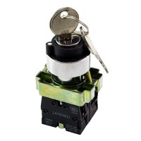 Переключатель TNSy XB2-BG53 1NO+1NO «I-0-II» с ключом слева и справа с самовозвратом (TNSy5500264)