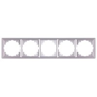 Рамка 5-містна E.Next e.lux.10104L.5.fr.aluminium алюміній (ins0040093)