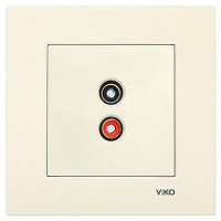 Аудіорозетка для динаміків кремова VIKO Karre арт. 90960137