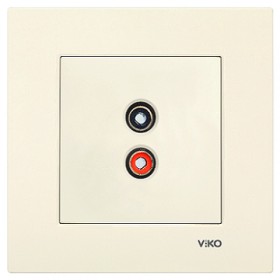 Аудіорозетка для динаміків кремова VIKO Karre арт. 90960137