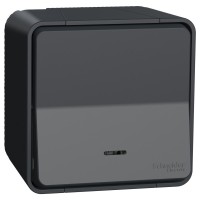 Накладний кнопковий вимикач Schneider Electric MUR35028 з підсвічуванням IP55 (чорний)