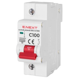 Модульный автоматический выключатель E.Next e.mcb.stand.100.1.C100 1р 100А C (s002206)