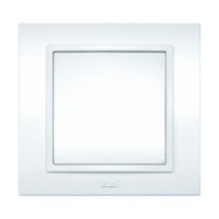 Заглушка ELBI ZENA белая 1кл с рамкой ( 500-010200-299 )