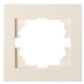 Одинарная рамка Lezard Rain (703-0303-146) (кремовая)