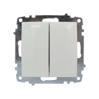 Выключатель ELBI ZENA белый 2кл без рамки ( 609-010200-202 )
