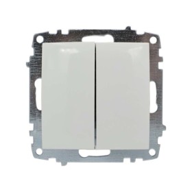Вимикач ELBI ZENA білий 2кл без рамки ( 609-010200-202 )