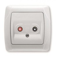 Аудиорозетка для динамиков кремовая Carmen