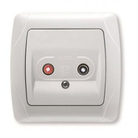 Аудіорозетка для динаміків кремова Carmen