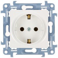 Розетка із заземленням Simon 10 біла