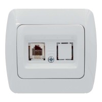 Розетка ELBI ZIRVE Fixline біла телефонна ( 501-000201-221 )