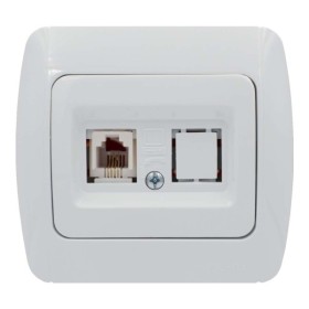 Розетка ELBI ZIRVE Fixline белая телефонная ( 501-000201-221 )
