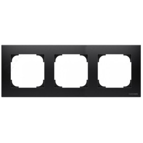 Трехпостовая рамка ABB Sky 8573 NS (черный бархат)