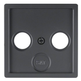 Накладка для антенной розетки 2/3 отверстия антрацит Berker Q.х