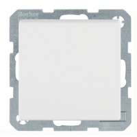 Розетка Berker S.1 47521909 із заземленням та з кришкою (матова полярна білизна)