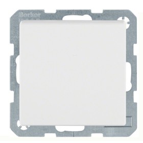 Розетка Berker S.1 47521909 с заземлением и с крышкой (матовая полярная белизна)