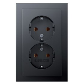Двойная розетка Berker Q.3 47746096 с заземлением (антрацит)