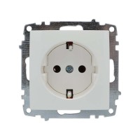 Розетка ZENA ELBI біла 1-на з заземленням без рамки ( 609-010200-217 )