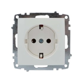 Розетка ELBI ZENA белая 1-я с заземлением без рамки ( 609-010200-217 )