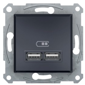USB розетка Schneider Electric Asfora EPH2700271 (антрацит)
