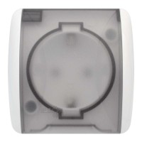 Розетка ALSU белая 1-я с заземлением с крышкой ( 504-010215-218 )