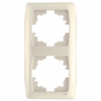 Рамка двойная вертикальная VIKO Carmen кремовая