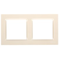 Рамка подвійна горизонтальна Simon 10 кремова