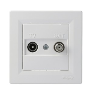 Розетка TV-SAT оконечная белая Asfora, EPH3400121