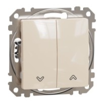 Кнопочный выключатель Schneider Electric Sedna Design & Elements для жалюзи бежевый SDD112114