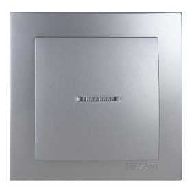 Вимикач Nilson Touran срібло 1кл з підсвіткою ( 24131002 )