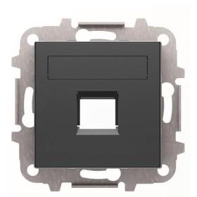 Центральная плата ABB Sky 8518.1 NS с суппортом (черный бархат)