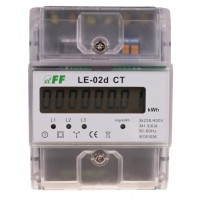 Трифазний лічильник енергоспоживання F&F LE-02D-CT 3х230/400В 3х5А
