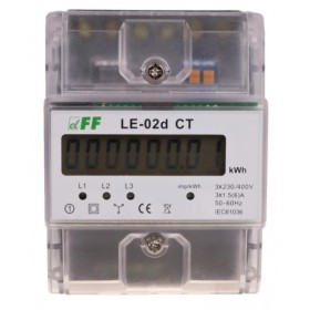 Трифазний лічильник енергоспоживання F&F LE-02D-CT 3х230/400В 3х5А