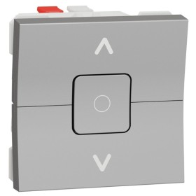 Двоклавішний вимикач Schneider Electric NU320830 для жалюзі (схема 4) 6А 2М (алюміній)