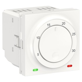 Кімнатний термостат Schneider Electric NU350118 із вбудованим датчиком 8А (білий)