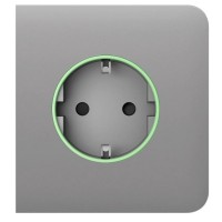Центральна панель розумної розетки Ajax 60002.163.FG SideCover Smart для OutletCore димна (38801)