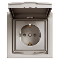 Розетка Schneider Electric Asfora EPH3100369 с заземлением и с шторками (бронза)