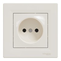Розетка одинарна кремова Asfora, EPH3000123