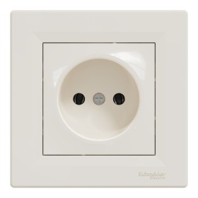 Розетка одинарная кремовая Asfora, EPH3000123
