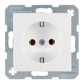 Розетка с защитой от детей, полярная белизна, 16А/250В Berker S.1