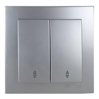 Вимикач Nilson Touran срібло 2кл прохідний ( 24131009 )